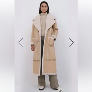 Simkhai Windsor Vegan Sherpa Coat size XS (fits a size 4). Like new